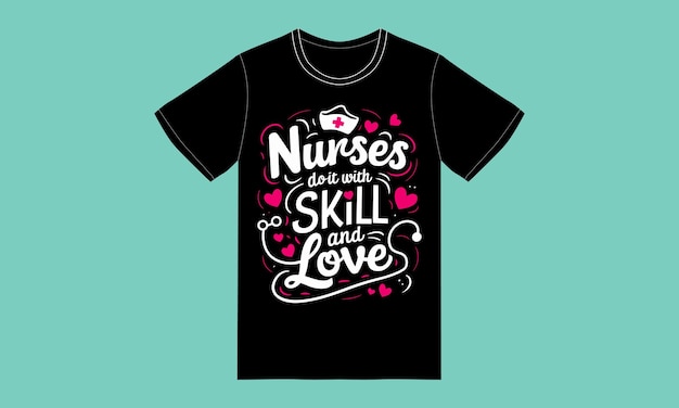 Vektor trendy krankenschwestertag typograqphy grafisches t-shirt-design