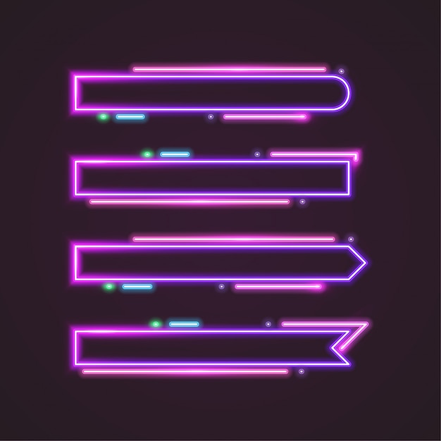 Trendy neon banner design.