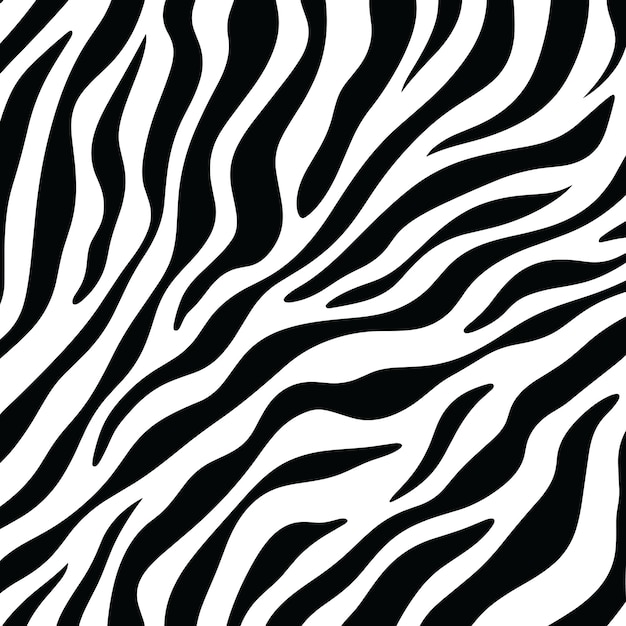 Trendy zebra hautmuster hintergrundvektor schwarze und weiße linie welle abstract hintergrund