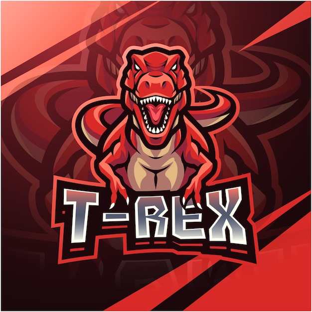 Trex esport-maskottchen-logo-design