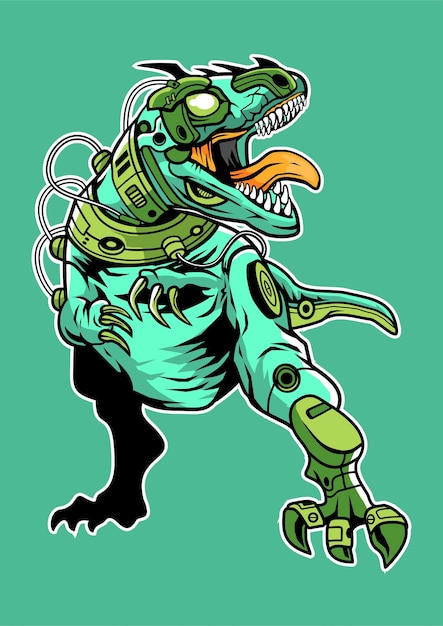 Trex-roboter-vektor-illustration