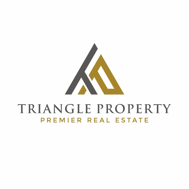 Triangle property real estate logo-design