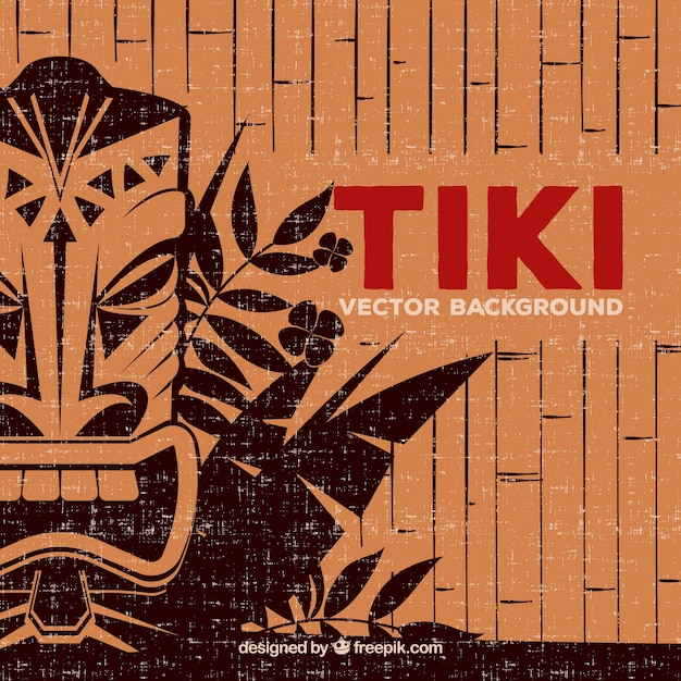 Tribal hintergrund mit tiki maske