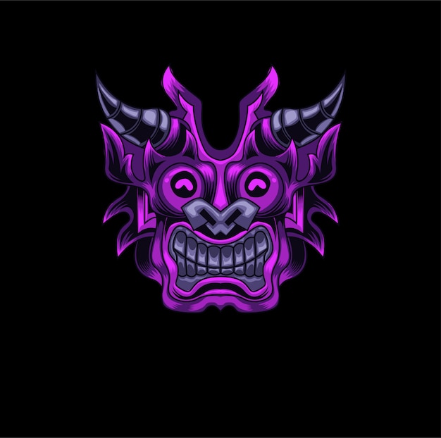 Vektor tribal mask gaming logo marke