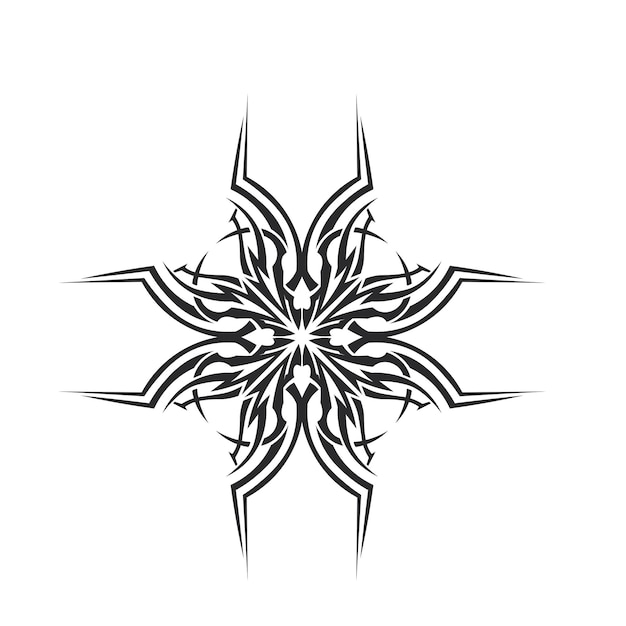 Vektor tribal-muster-tätowierungsvektor-kunstdesigntattoo tribal abstract sleeve sketch art design isoliert auf weißem hintergrundeinfaches logo