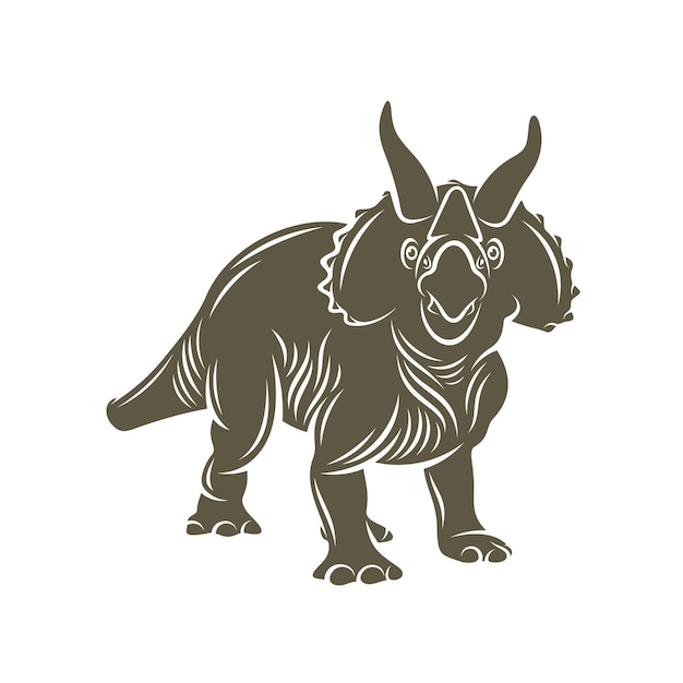 Triceratops dinosaurier logo design vektor symbol symbol vorlage illustration