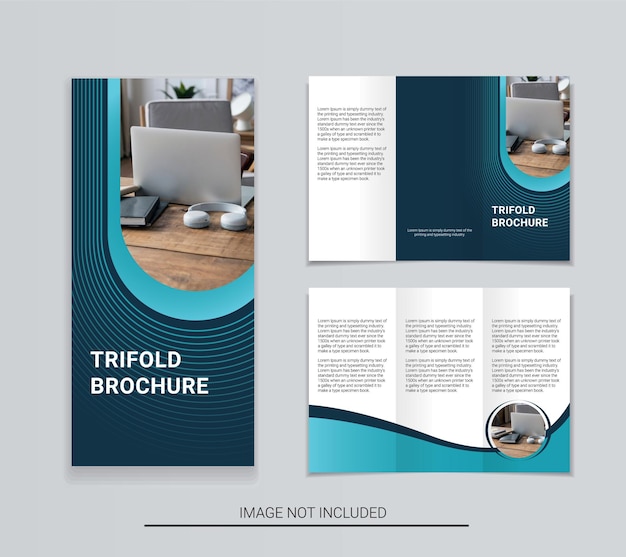 Trifold broschüre design-