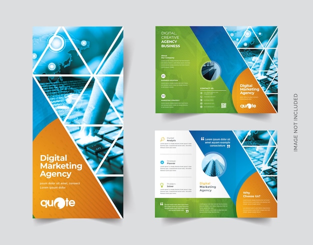 TriFold-Broschüre im Dreiecksstil