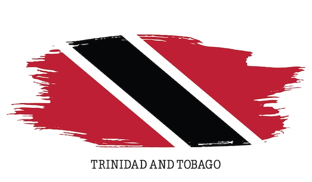 Trinidad und Tobago Flagge Vektor Grunge Malstrich