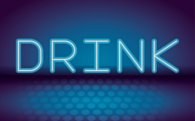 Trinken sie neonwerbung