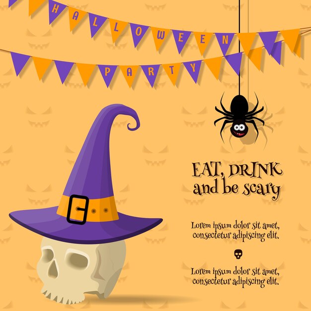 trinken Sie und seien Sie furchtsame Halloween-Karte