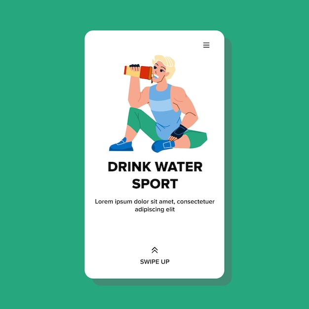 Trinken sie wassersportvektor