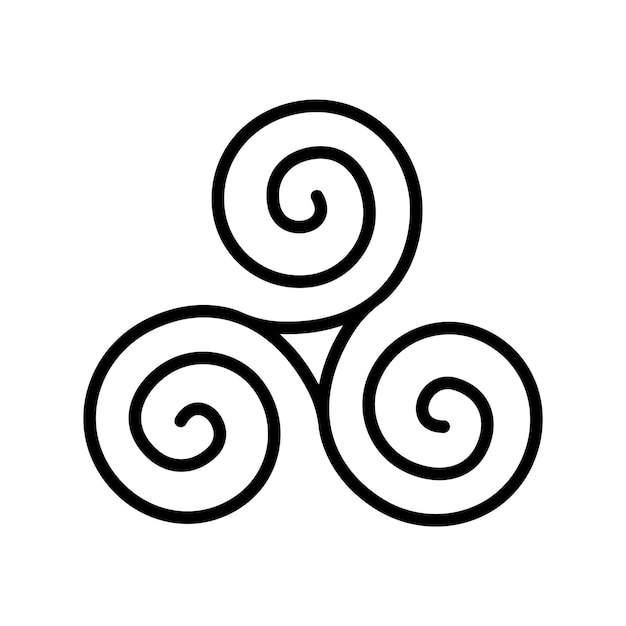 Vektor triskelion-spirale antike dekoration icon vektor-illustration