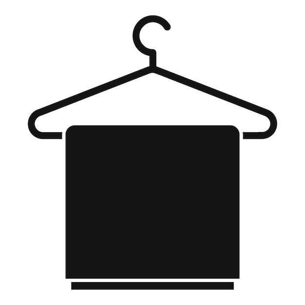 Vektor trockner-kleiderbügel-symbol einfache illustration des trockner-kleiderbügel-vektorsymbols für webdesign isoliert auf weißem hintergrund