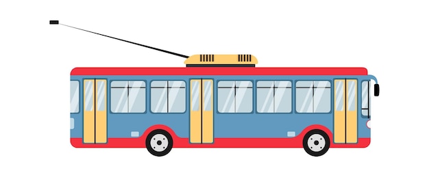 Trolleybus-ÖPNV-Vektor-Illustration