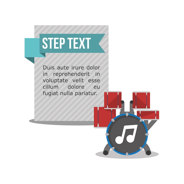 Trommelmusik sound infografik