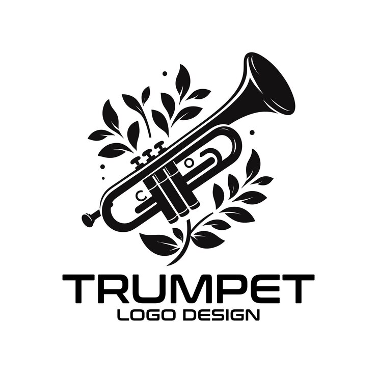 Vektor trompeten-vektor-logo-design