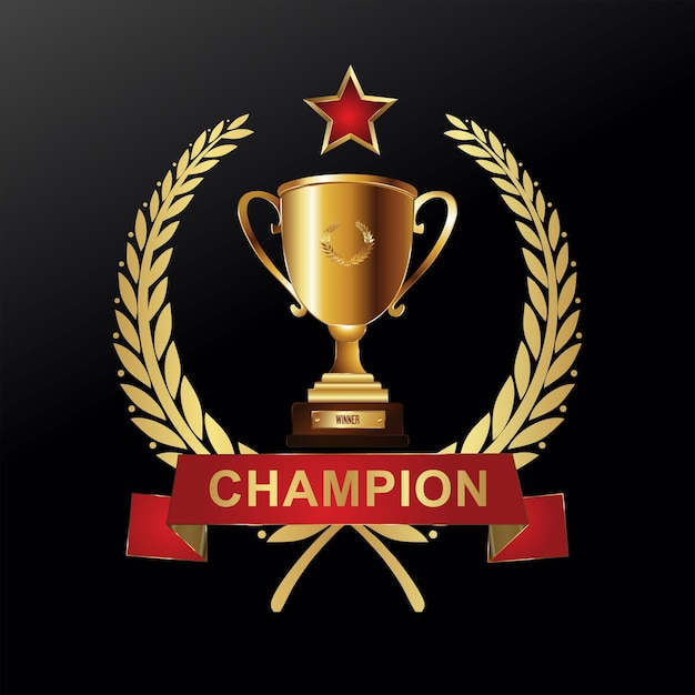 Trophäe und Auszeichnungen Lorbeerkranz goldene Sammlung