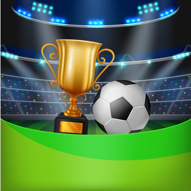 Trophäen- und soccerball Hintergrundillustration