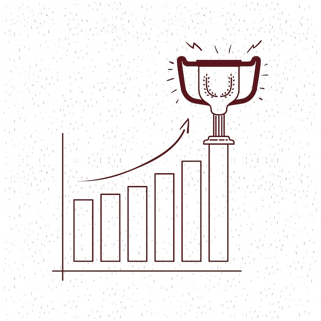 Trophäenbecher mit statistikbalken