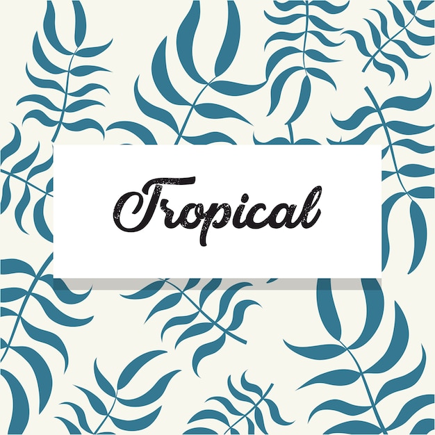 Tropisch über hintergrund von schönen blauen tropischen blättern