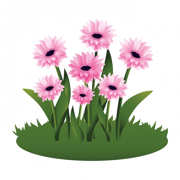 tropische Blumenkarikatur