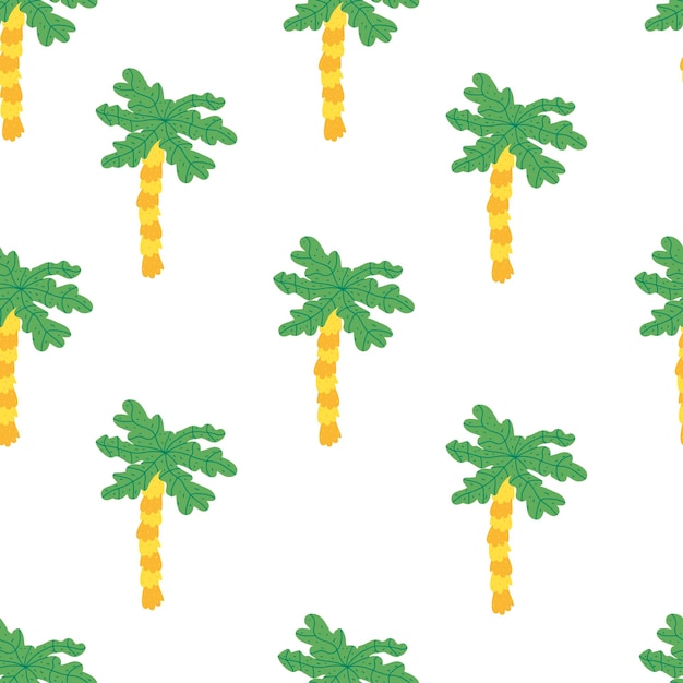 Tropische Palme süße Sommer exotische nahtlose Vektormuster Textur