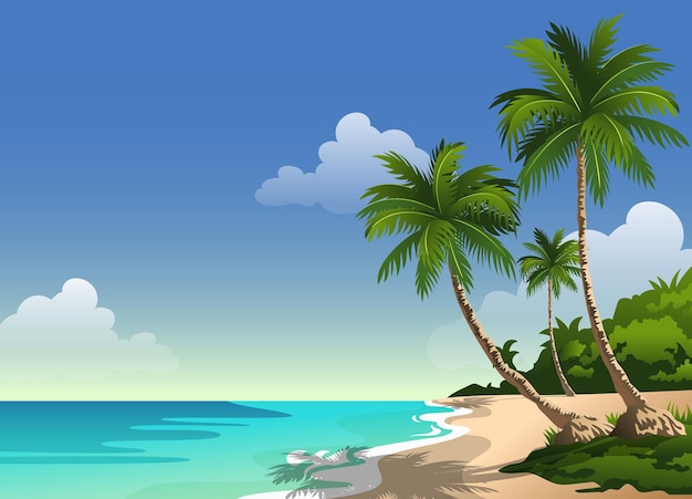 Tropischer schöner weißer Sandstrand