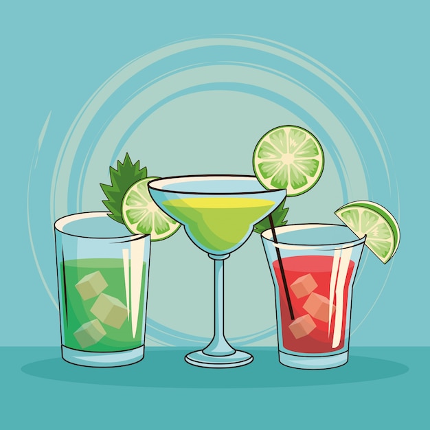 tropisches Cocktailplakat