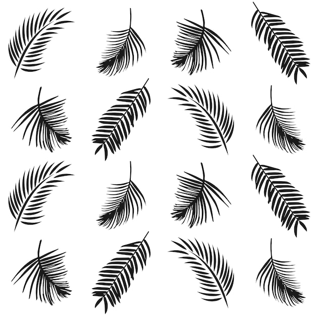 Tropisches nahtloses Muster mit Palmblattschattenbildern. Vektorsommer-Kunstillustration.
