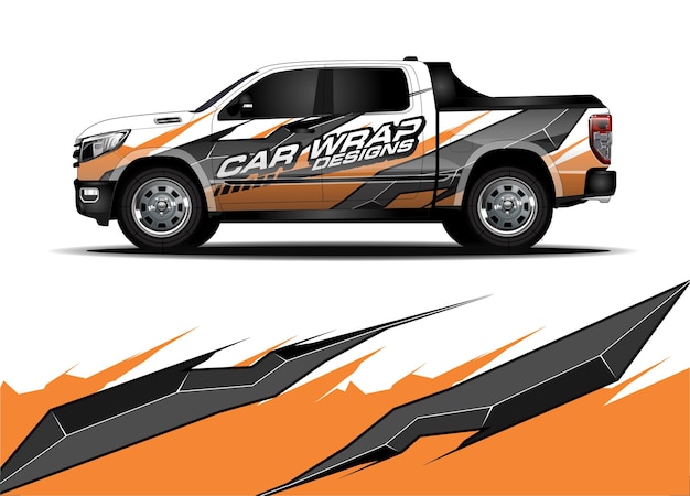 Truck wrap design-konzept für vinyl sticker branding