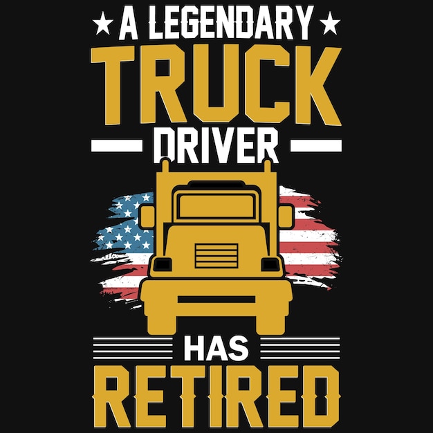 Trucker-t-shirt-design