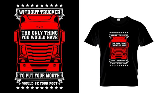 Vektor trucker-t-shirt-design