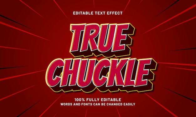 True Chuckle bearbeitbare Texteffekte mit einem glücklichen und freudigen Thema