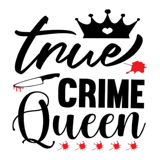 Vektor true crime shirt svg