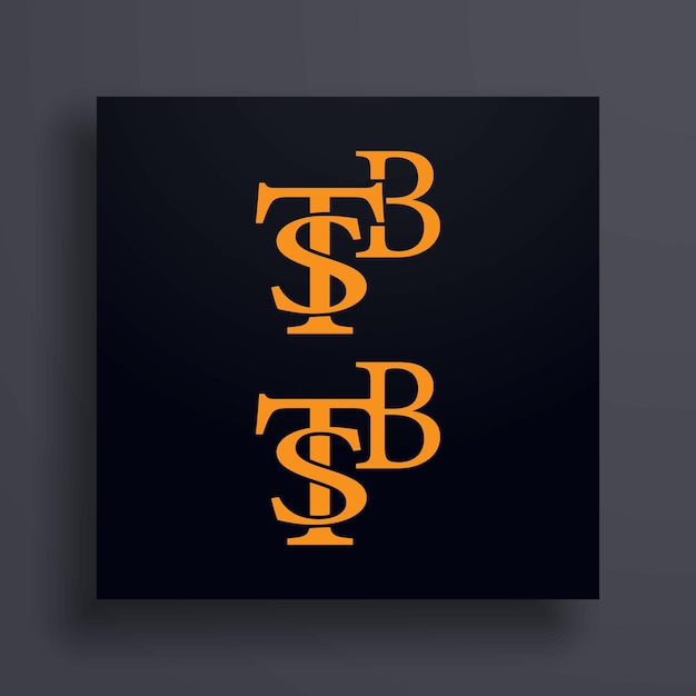 Vektor tsb-buchstabe, luxuriöse goldene logo-vorlage