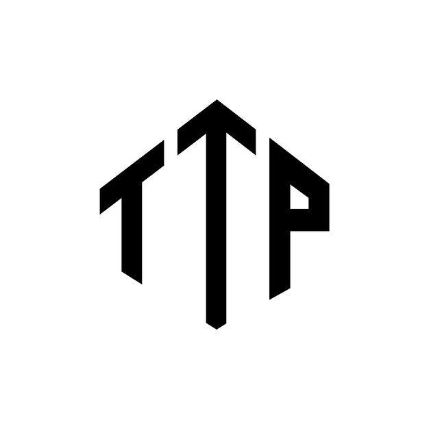 TTP Buchstaben-Logo-Design mit Polygon-Form TTP Polygon- und Würfelform Logo-Design TTP Hexagon-Vektor-Logos-Schablon Weiße und schwarze Farben TTP Monogramm Geschäft und Immobilien-Logo