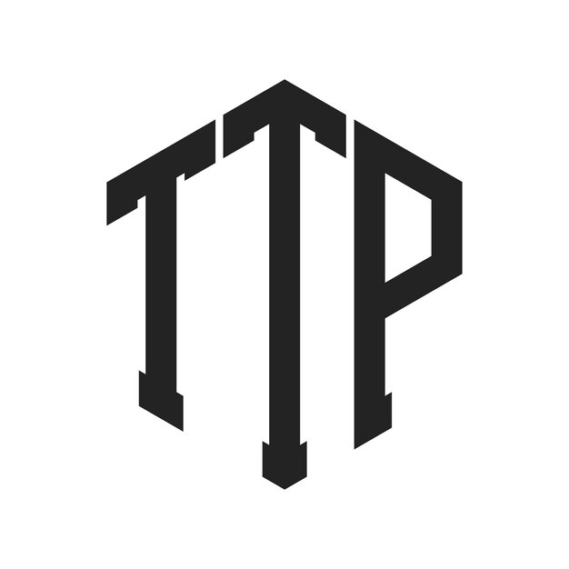 TTP-Logo-Design Anfangsbuchstaben TTP-Monogramm-Logo in sechseckiger Form
