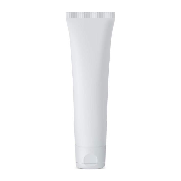 Vektor tube für kosmetische creme. kunststoff-blanko-paket