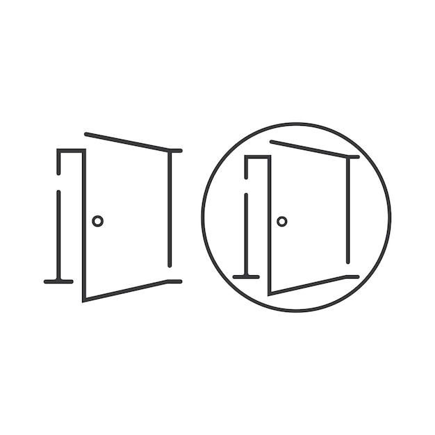 Tür-symbol-vektor-illustration