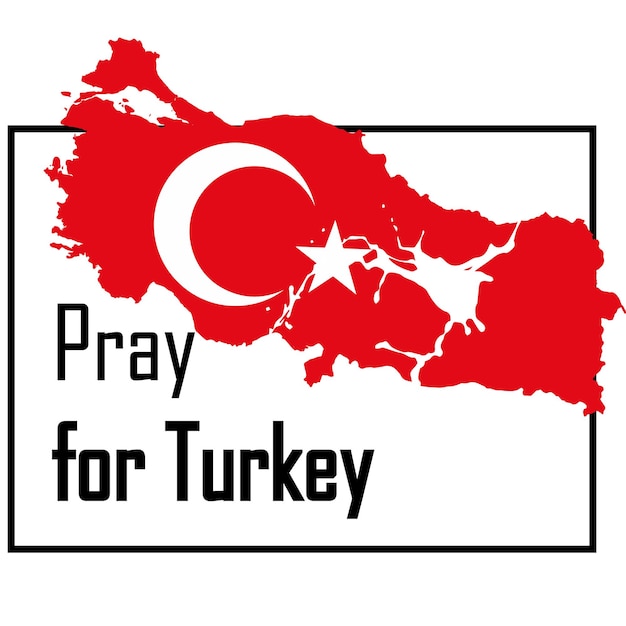 Türkei-Flagge - betet für die Türkei - Erdbeben in der Türkei