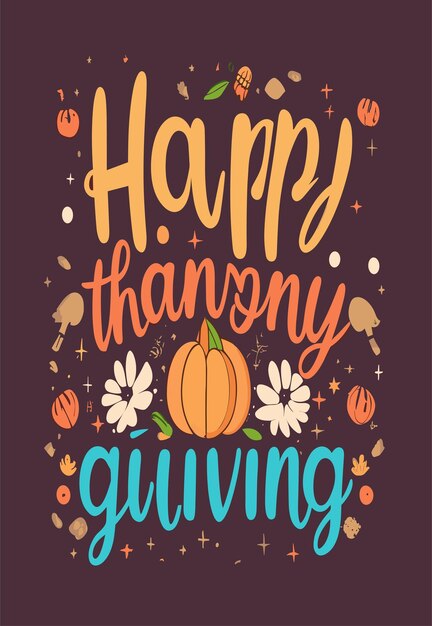 Vektor türkei happy thanksgiving design clipart 2d vektor