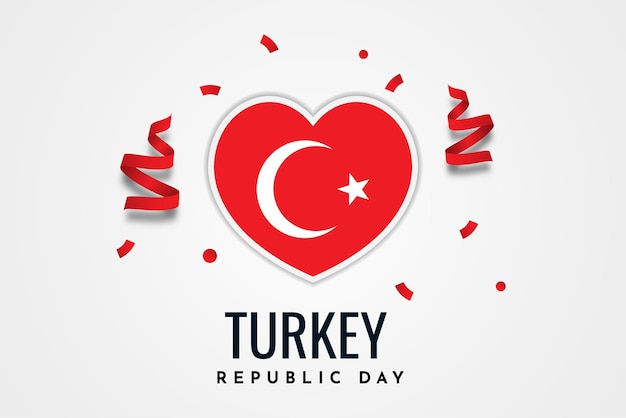 Türkei-republik-tag-hintergrundillustrations-schablonendesign