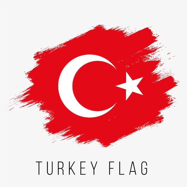 Türkei-Vektor-Flagge. Türkei-Flagge für den Unabhängigkeitstag. Grunge-Türkei-Flagge. Türkei-Flagge