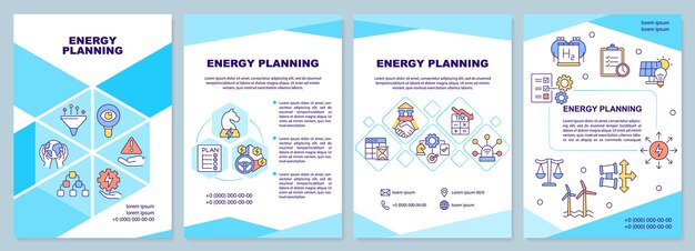 Türkise broschürenvorlage für die energieplanung