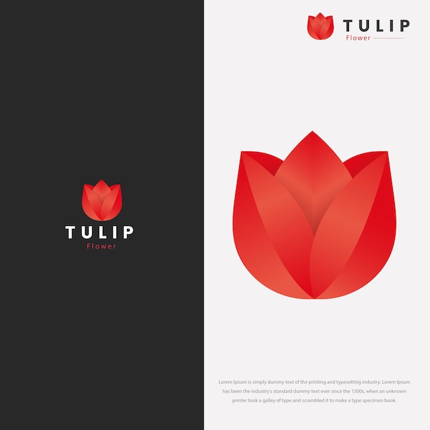 Tulpen-blumen-3d-logo-design