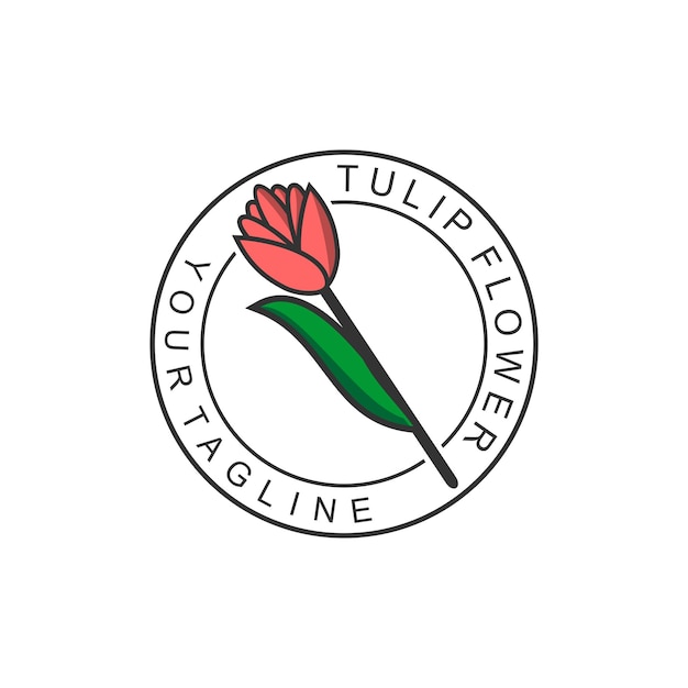 Tulpenblumen-vektor-logo-design