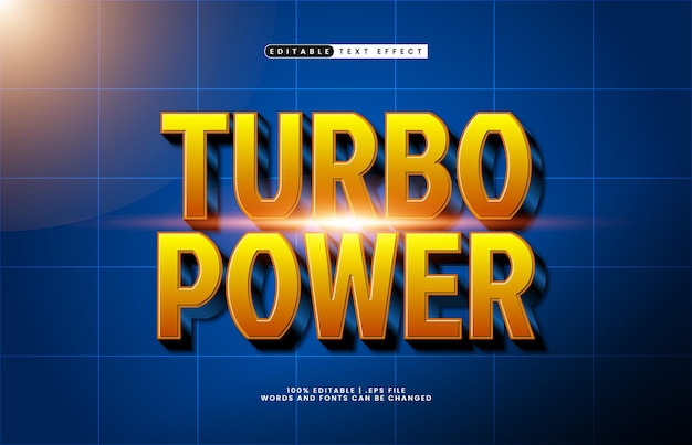 Turbo-Power-bearbeitbare Texteffekte mit einem Helden- und Spieltexteffekt