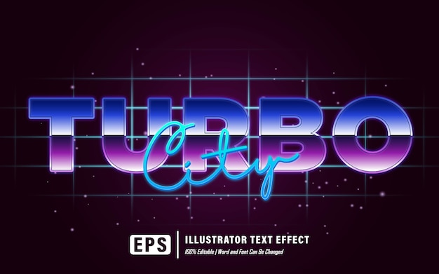 Vektor turbo-text-effekt - editierbar