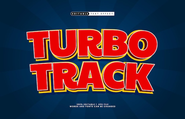 Turbo-Track-bearbeitbare Texteffekte mit einem Spiel- und Spieltext-Stil